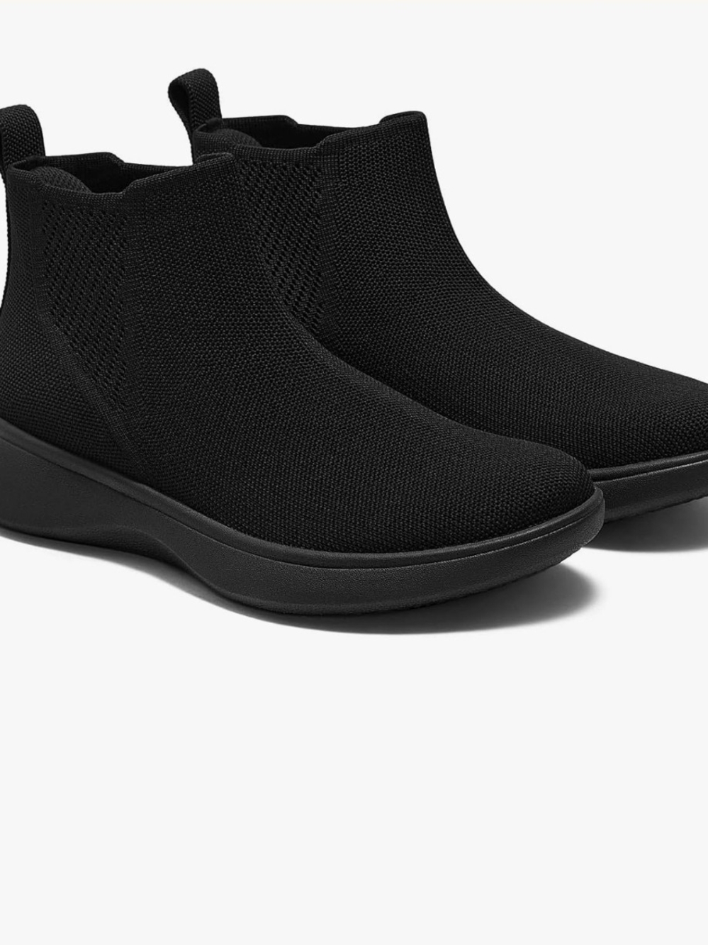 Vivaia Urban Women's Black Knit Slip-On Ankle Bootie
